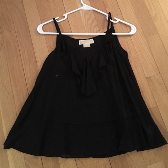 Black cotton tiered tank