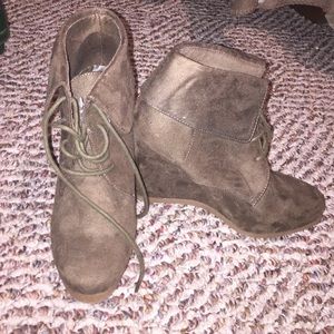 Booties with a wedge