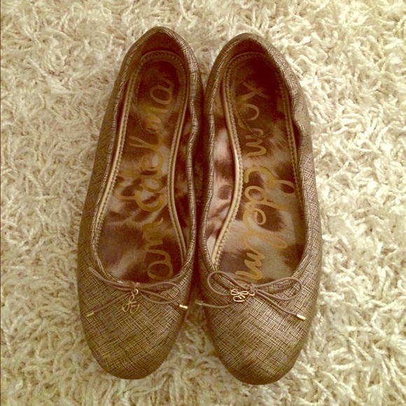 Sam Edelman Gold Ballet Flats