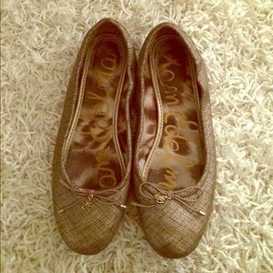 Sam Edelman Gold Ballet Flats