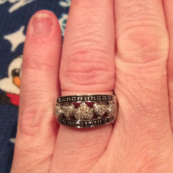 Kay Jewelers Sterling Silver and Diamond Ring