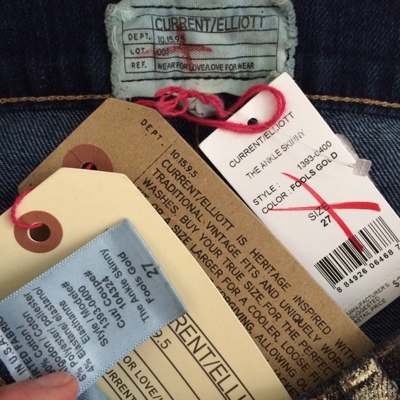 Current/Elliott👖The Ankle Skinny in Fools Gold - Picture 4 of 4