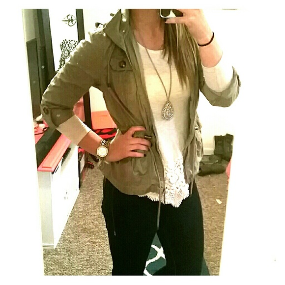 Cream shirt with detail at bottom