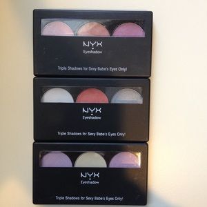 3 NYX eyeshadow palettes