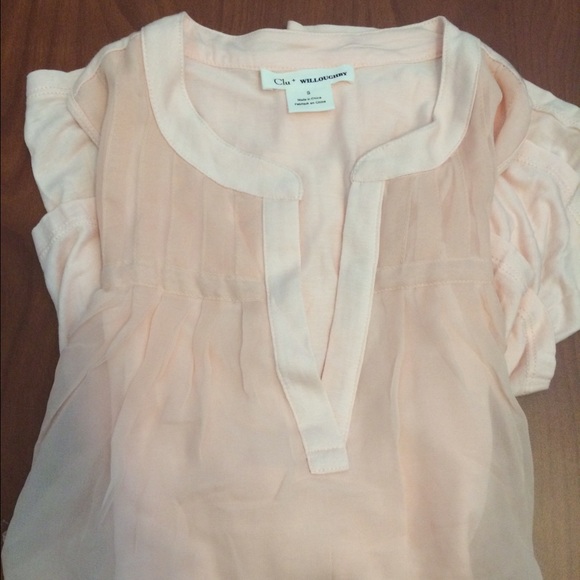 Anthropologie light pink layered tank
