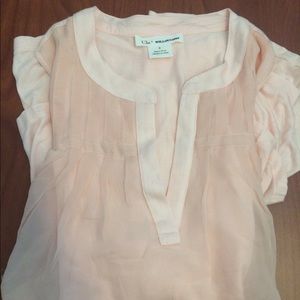 Anthropologie light pink layered tank