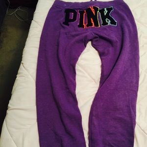 Victoria's Secret pink rare rainbow sweatpants