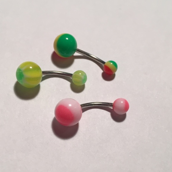 3 belly rings