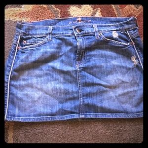 7 for all mankind mini skirt. Size 30.
