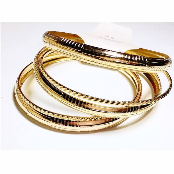 Textured Bangle Bracelets - Picture 3 of 3