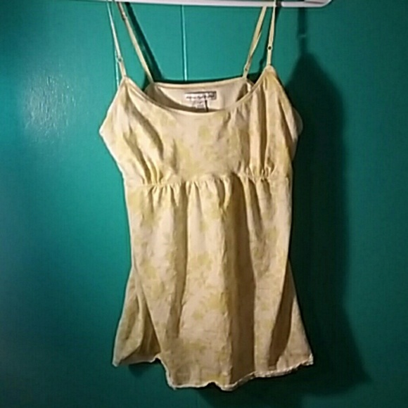 Floral print, yellow American egal tank! (: