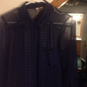 Sheer button down shirt