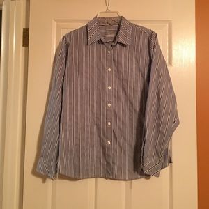 Boyfriend style no iron women's button down shirt