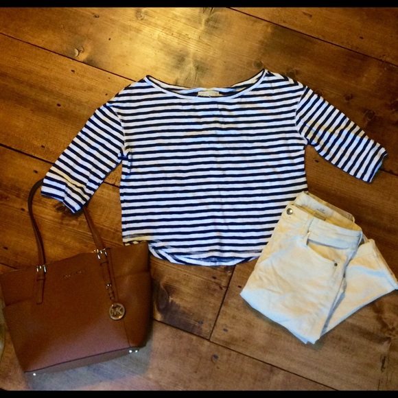 Aerie Navy Striped Sweater