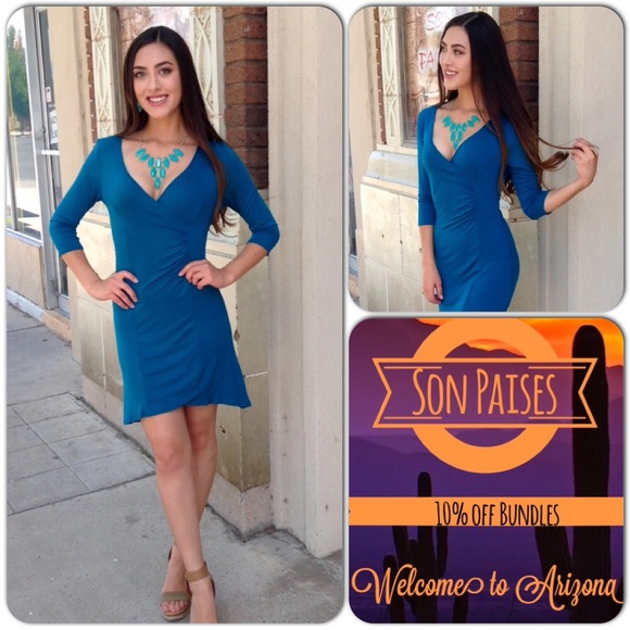 True Light Dresses & Skirts - Faux Wrap Dress/Host Pick/Last One