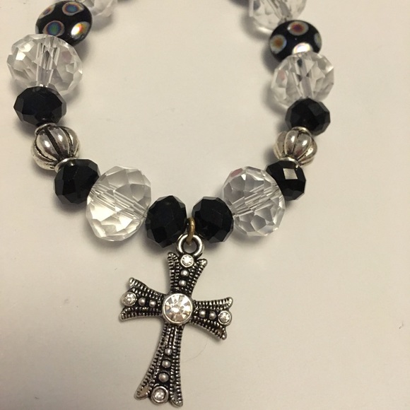 Swarovski Crystal Cross Charm Bracelet