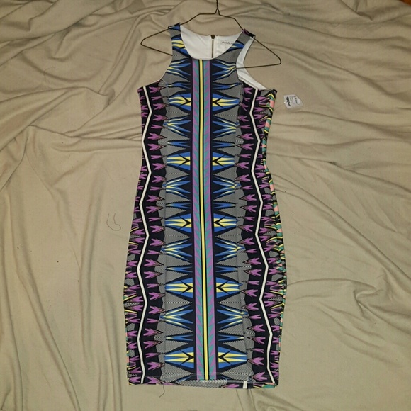 Mutli colored midi dress
