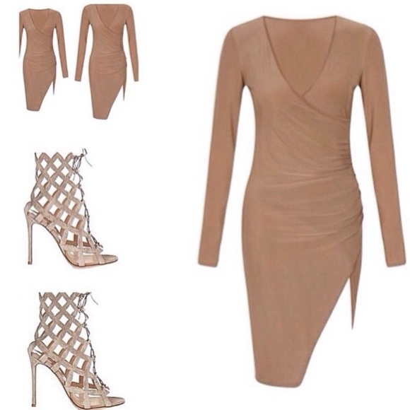 Bodycon dress in black or tan. Other sizes - Picture 1 of 4