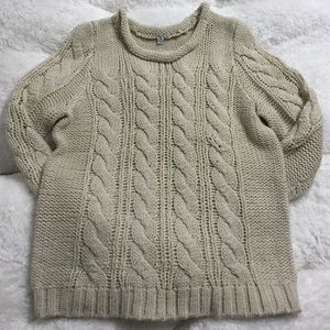 Cream chunky knit sweater