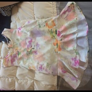 Watercolor peplum top