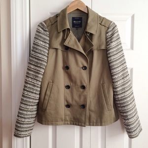 Madewell Cross Weave Sleeve Trench