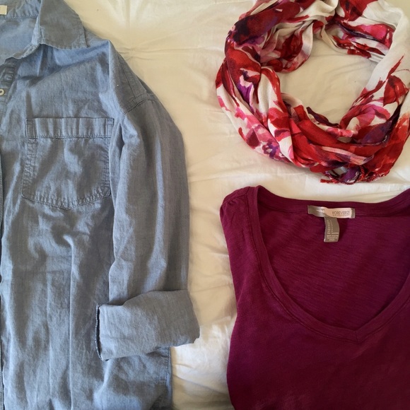 *Chambray Button Up Shirt