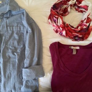 *Chambray Button Up Shirt