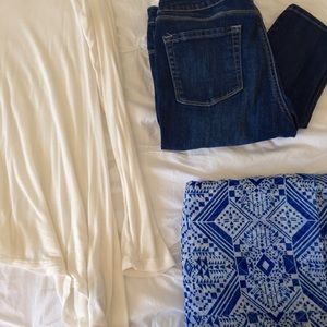 Blue Patterned Scarf