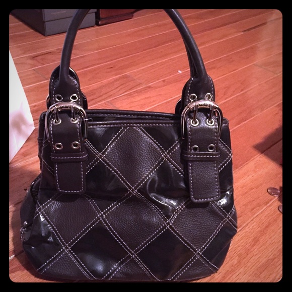 Dark brown tote. REAL leather