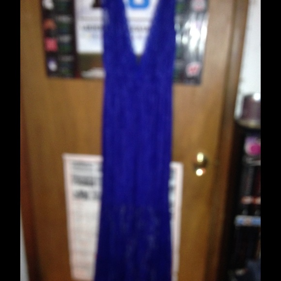 Dark blue prom dress