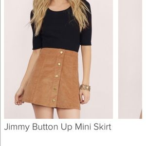 TOBI Jimmy button up corduroy mini skirt