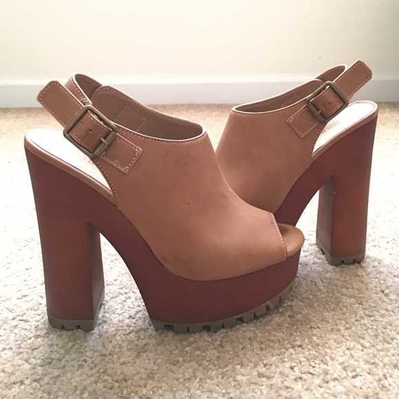 Bamboo Shoes - REDUCED Tan Platform Shoes