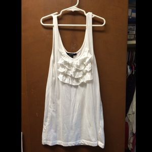Forever 21 white ruffle tank