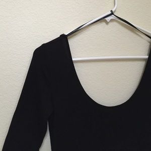 NWT f21 black long sleeved midi dress