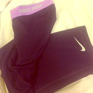 Nike pro purple leggings