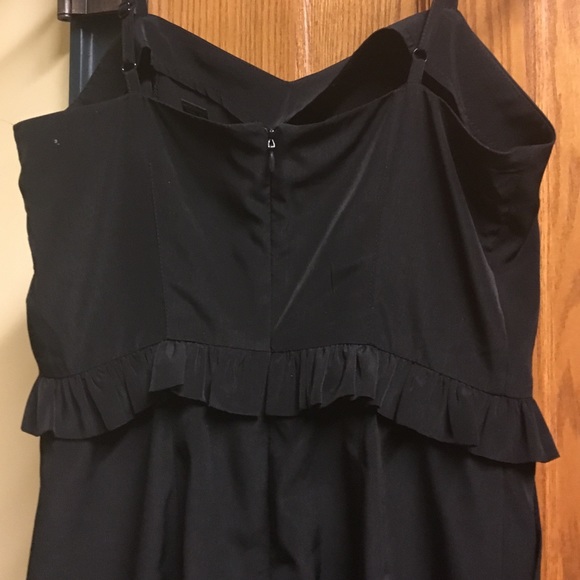 Strappy Black Dress with Peplum - Picture 2 of 4