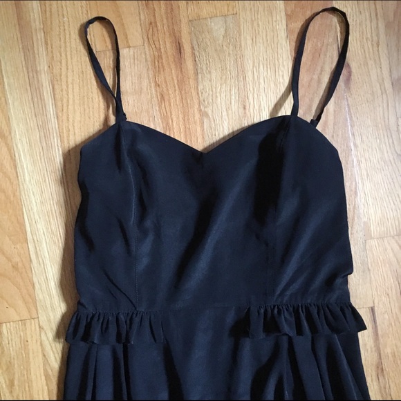 Strappy Black Dress with Peplum - Picture 4 of 4