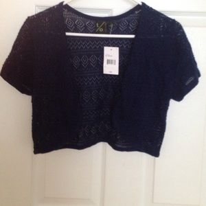 Navy blue sweater cardigan