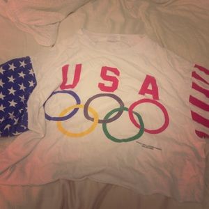 Vintage Olympics USA Stars and Stripes 4th tee