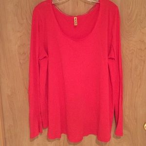 Free People long sleeve open back top