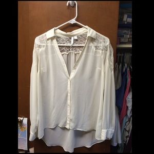 Off White Lace Blouse.