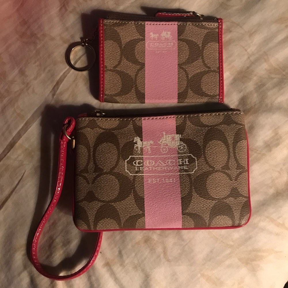 2 Authentic coach wristlet
