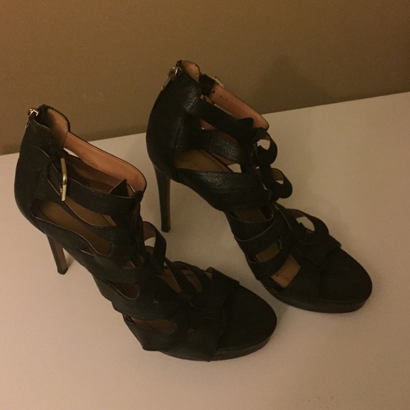 Strappy high heels by Nine West