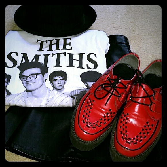 Red Leather TUK Creepers