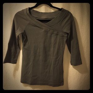 Three dots boatneck sweatshirt top