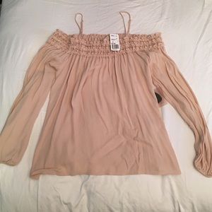 Off the Shoulder Top - Blush, Size M