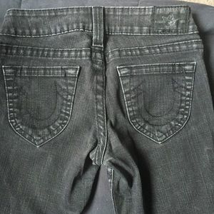True Religion black jeans 28 hemmed