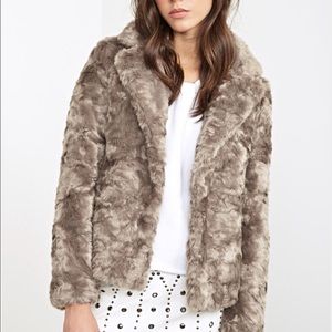 Forever 21 grey faux fur coat