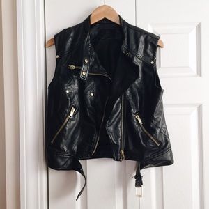 Faux Leather Vest
