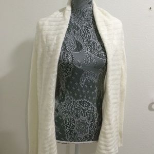cream cardigan